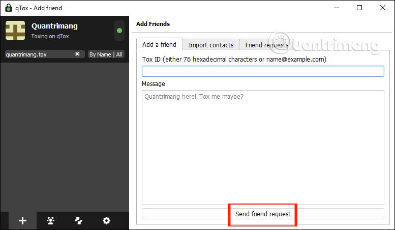 Private messaging, video calling on Tox Chat Picture 3