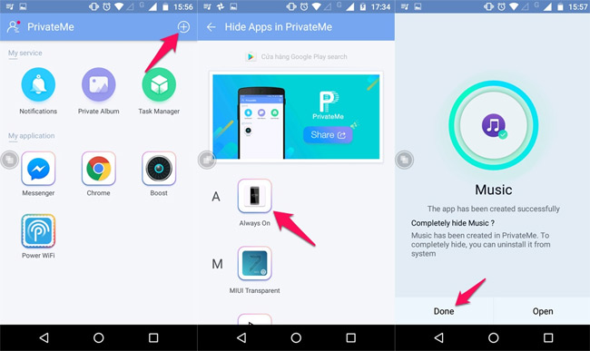 PrivateMe: Free application to help hide applications and sensitive data for Android Picture 2