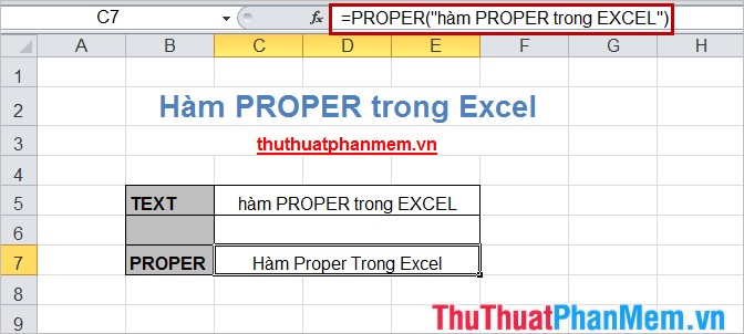 PROPER function in Excel Picture 2