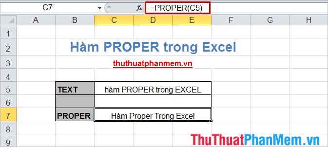 PROPER function in Excel Picture 3