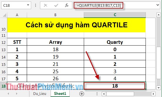 QUARTILE function - The function returns the quartile of a dataset in Excel Picture 2