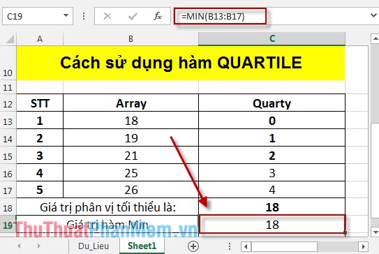 QUARTILE function - The function returns the quartile of a dataset in Excel Picture 3