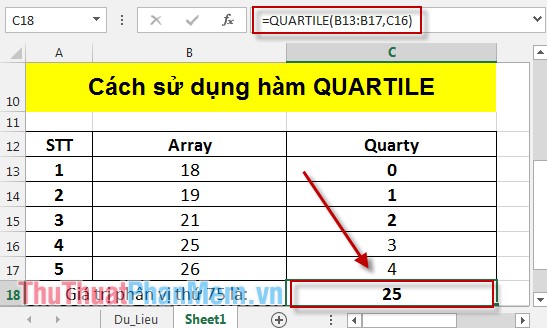 QUARTILE function - The function returns the quartile of a dataset in Excel Picture 7