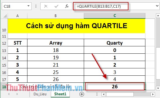 QUARTILE function - The function returns the quartile of a dataset in Excel Picture 8