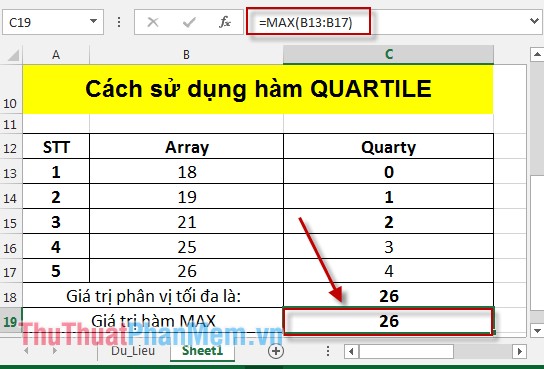 QUARTILE function - The function returns the quartile of a dataset in Excel Picture 9