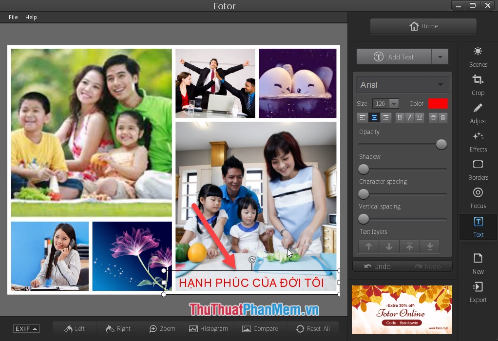 Quick and beautiful text insertion into images with Foto software Picture 9