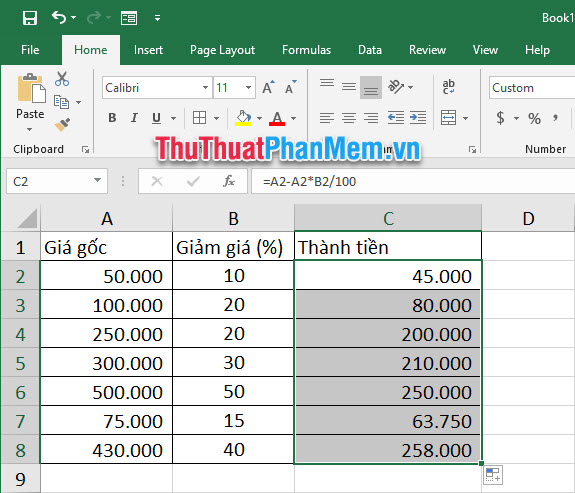 Quick and standard percentage calculation (%) Picture 5