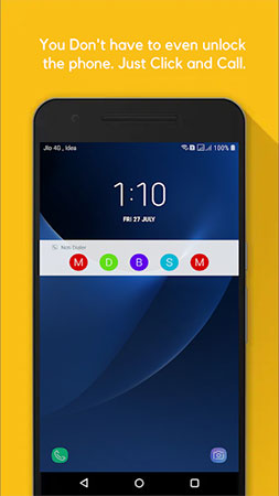 Quick call on the lock screen and Android notification Picture 3