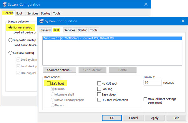 safe boot active directory repair