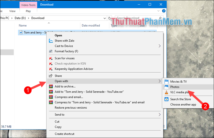 Quickly cut video in Windows 10 without installing any software Picture 1