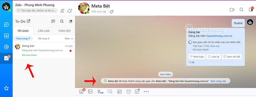 Quickly experience the 'Handover' feature on Zalo PC Picture 7