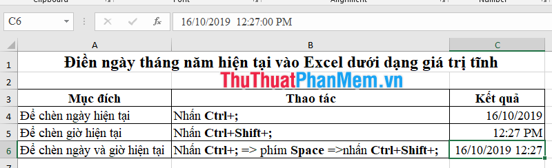 Quickly Insert Current Date And Time Into A Cell In Excel