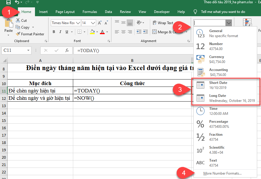 How To Insert Current Date Function In Excel