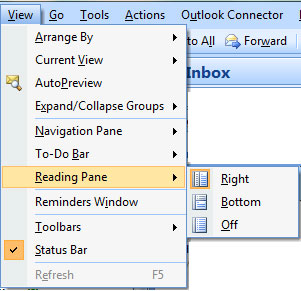 Quickly see the attachment in Outlook Picture 2