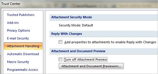 Quickly see the attachment in Outlook Picture 3