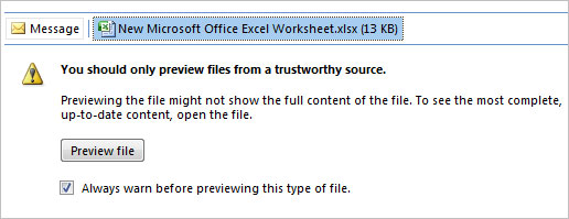 Quickly see the attachment in Outlook Picture 6