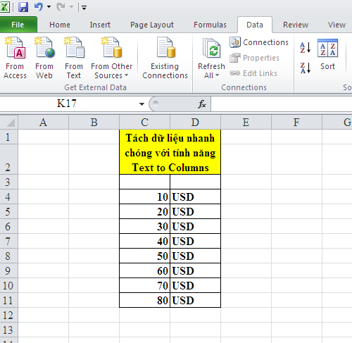 Quickly split data with Text to Columns in Excel Picture 7