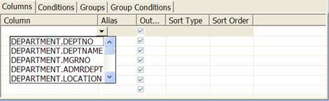 Rational DA Data Architecture and DB2 9: Build an SQL command Picture 14
