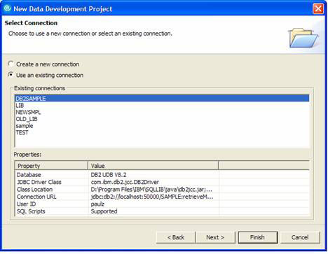 Rational DA Data Architecture and DB2 9: Build an SQL command Picture 25