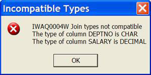Rational DA Data Architecture and DB2 9: Build an SQL command Picture 9