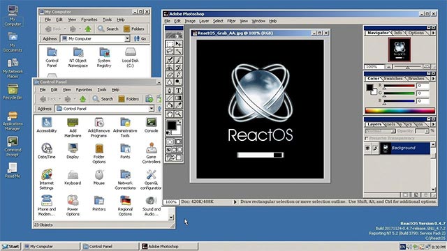 ReactOS - 'an unauthorized copy of the Windows Research Kernel' Picture 1