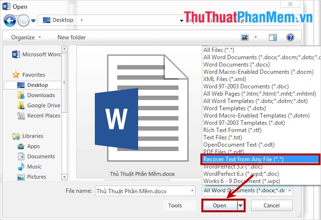 Recover and repair corrupted Word files - Repair Doc files Picture 2