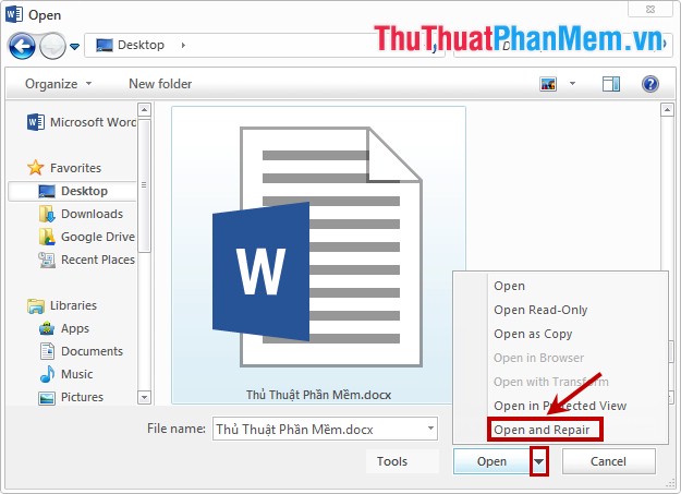 Recover and repair corrupted Word files - Repair Doc files Picture 3