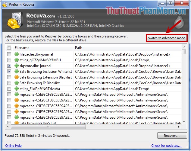 Recover deleted data with Recuva Picture 7