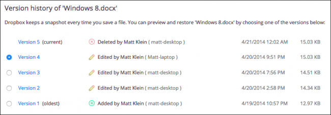 Recover deleted files from the cloud service Picture 6