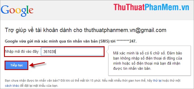 Recover Gmail password Picture 5