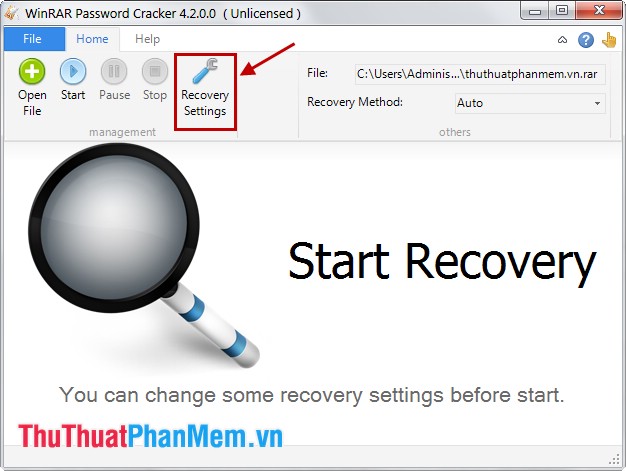 Recover, recover the Rar password with Winrar Password Cracker Picture 5