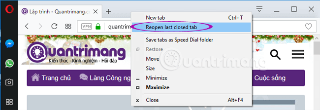 Regain recently closed tabs on Chrome, Firefox, Coc Coc and other browsers Picture 3
