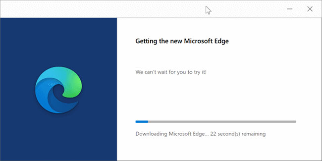 Reinstalling the Edge browser in Windows 10 does not cause data loss