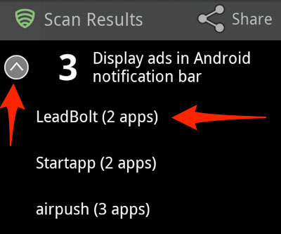 Remove ads, spam in the Android device's notification bar Picture 10