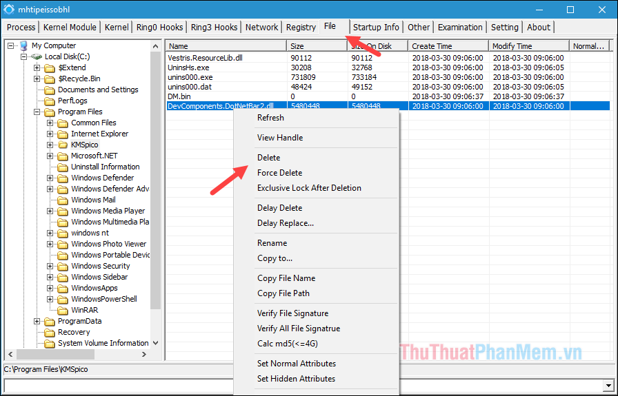 Remove stubborn files on the computer - 100% successful Picture 3