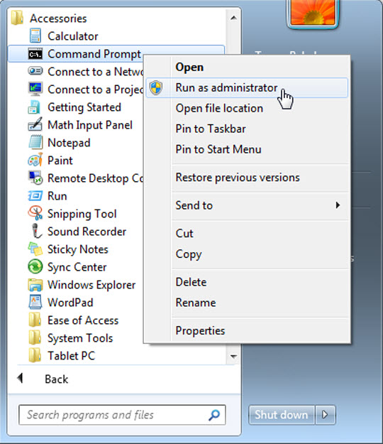 Remove the boot menu component in Windows 7 Picture 2
