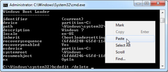 Remove the boot menu component in Windows 7 Picture 6