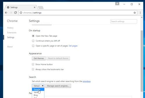 Remove the root of Search navigation. myprivacyswitch. com on the browser Picture 18