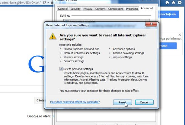 Remove the root of Search navigation. myprivacyswitch. com on the browser Picture 22
