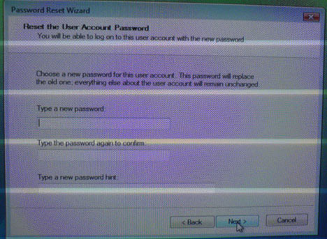 Reset account password in Vista Picture 12