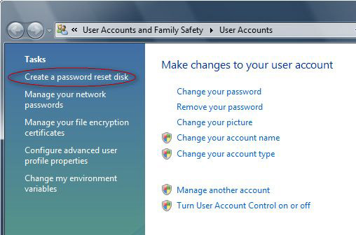 Reset account password in Vista Picture 2