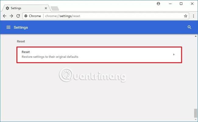 Reset Chrome browser to the default setting on Windows 10 Picture 2