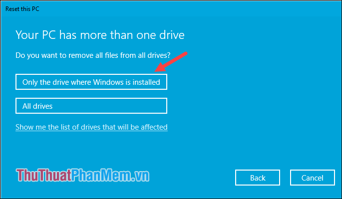 Reset Windows 10 to the state it was in when it was first installed, detailed instructions for each step Picture 5