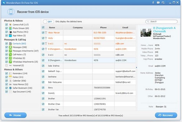 Restore deleted contacts on iPhone phones Picture 4