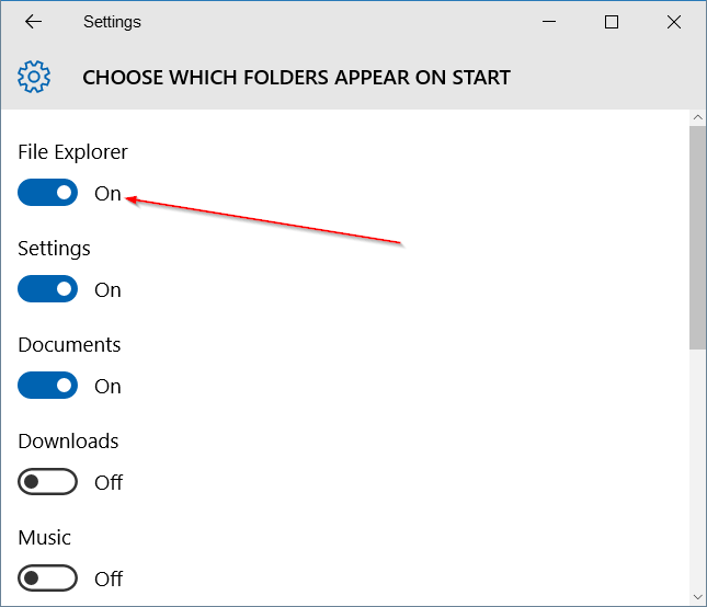 Restore lost File Explorer icons on Windows 10 Start Menu Picture 10
