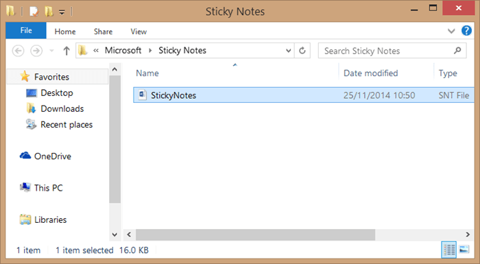 Restore Sticky Note deleted on Windows Picture 2
