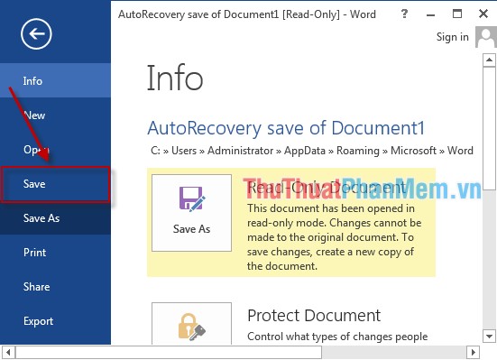 Restore unsaved text in Word, Excel, PowerPoint Picture 7