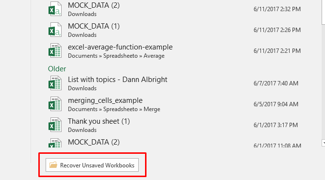 Restore Word and Excel files that unfortunately have not been saved Picture 2