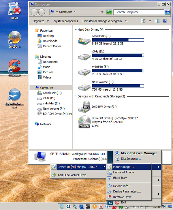 Retrieve password of Windows XP, Vista or 7 account using USB Flash drive Picture 1