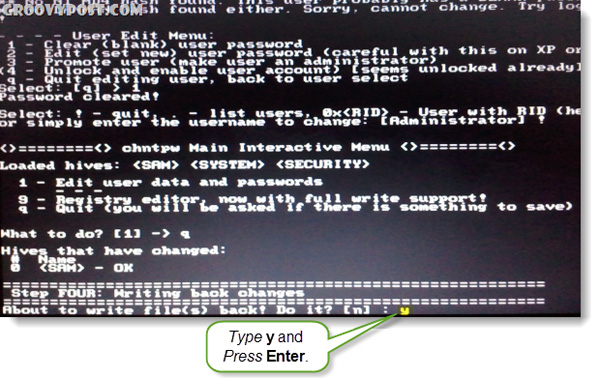 Retrieve password of Windows XP, Vista or 7 account using USB Flash drive Picture 14